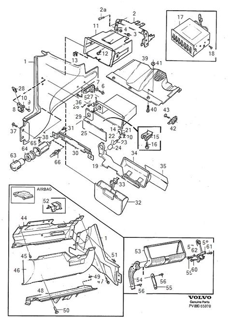 Volvo 940 SE Bracket. Dashboard. Section. (Lower). 940 